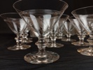 Äldre glas-servis, Kosta, 46delar, 11+11+12+12. 1930-talet.