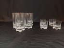 TAPIO WIRKKALA. 5 Grogg & 4 Whiskyglas, "Gaissa", Iittala.