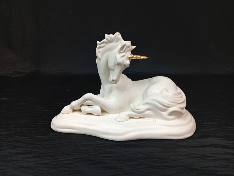 Figurin, "Enhörning", David Cornell, Franklin Mint.