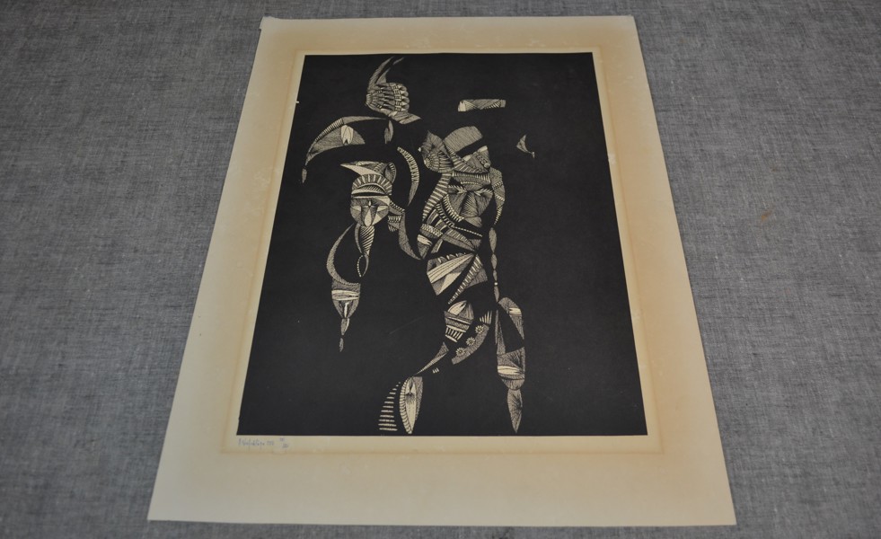 RAGNAR WOLFSCHLÄGER. Komposition, grafiskt tryck, löst blad, signerad, daterad 1972 & numrerad 38/225.