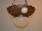 Taklampa. Jugend, koppar & glas, 1900-talets första hälft.