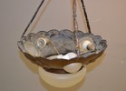 Taklampa. Jugend, koppar & glas, 1900-talets första hälft.