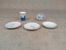 5 Delar mindre porslin. Royal Copenhagen, Lyngby & Bing gröndal.