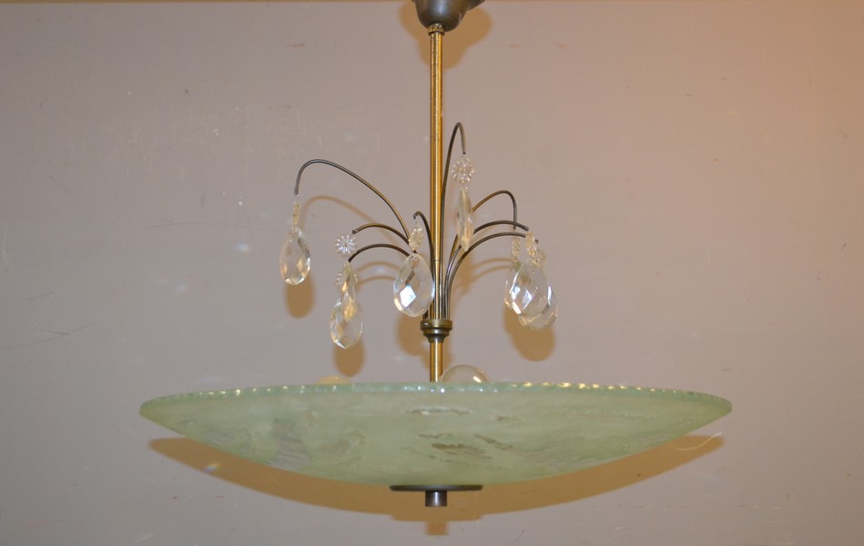 Taklampa. Plafondmodell, Swedish Modern, 1940-talet.