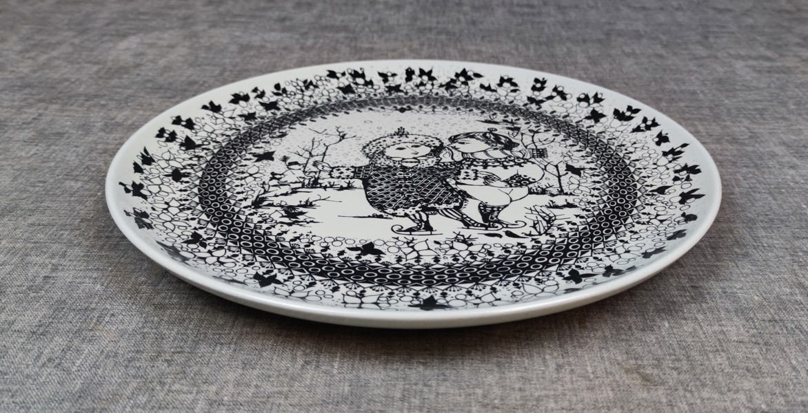 BJÖRN WIINBLAD, Fat, "Årstiderna-Vinter", porslin, Nymølle, Danmark.