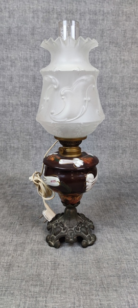 Bordslampa, Elektrifierad fotogenlampa, Omkring 1900.