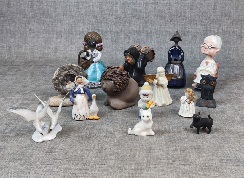 Diverse figuriner/figurer. Bl.a Klippan, Gunvor Nyman m.m.