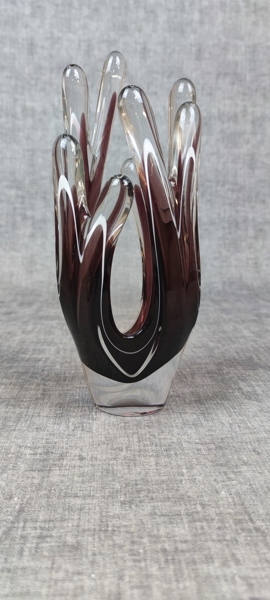 Konstglas/vas. SEA Glasbruk, osignerad.