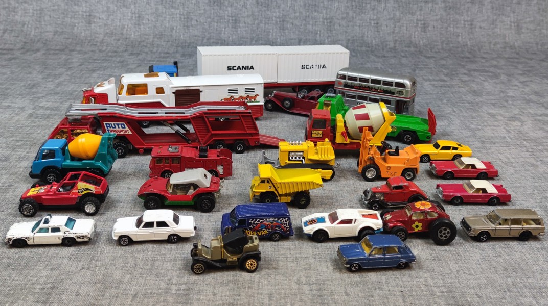 Diverse leksaksbilar. Bl.a Lesney, Mattel, Majorette m.m.