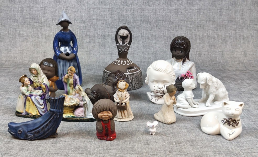 Diverse figuriner. Bl.a Norrmans Motala, Vallis m.m.