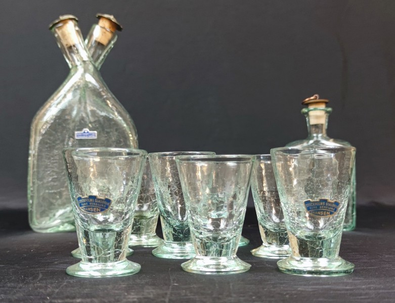TURE BERGLUND. 10 Delar skansenglas, Stockholms Glasbruk.