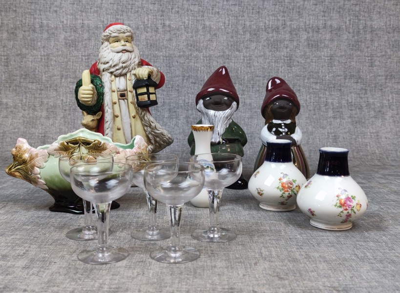 Diverse porslin, keramik & glas.