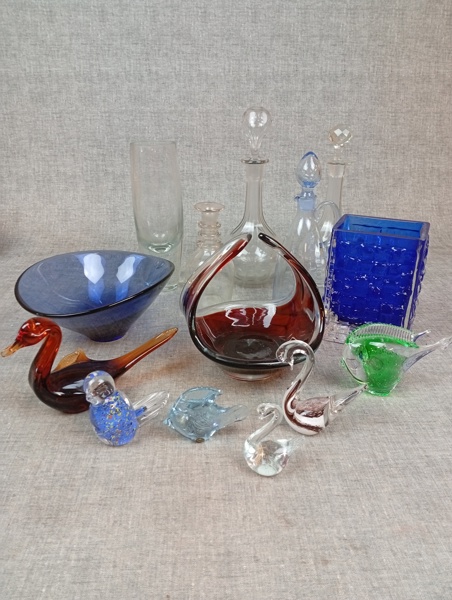 Diverse glas. Bl.a Sölve hyttan, Smålandshyttan m.m.