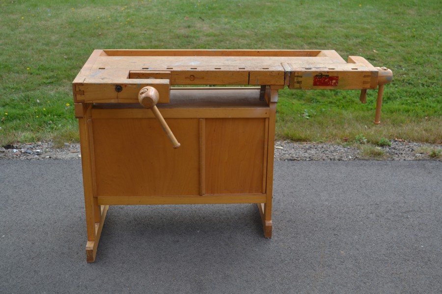 Snickarbänk. Stockamöllan, Röstånga, 1900-talets andra hälft.