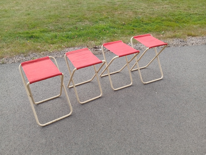 4 Camping-stolar. Hopfällbara.