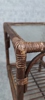 Sängbord. Rotting/bambu, 1900-talet.