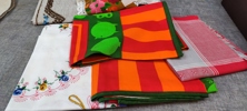 Diverse textil. Mestadels dukar.