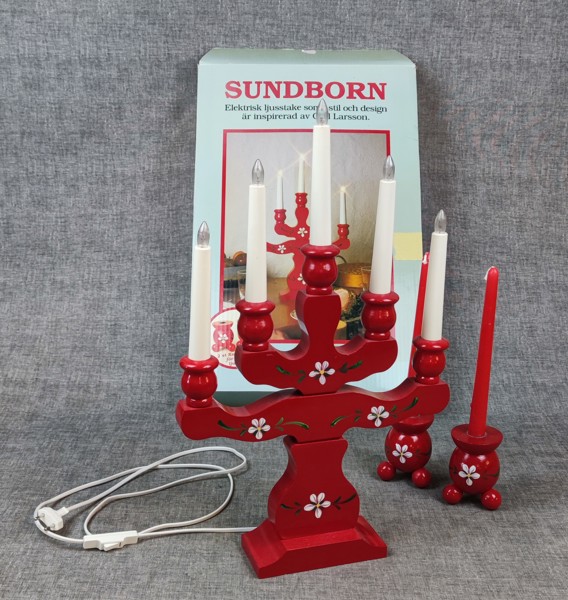 Adventsljusstake & 2 Kulljusstakar för levande ljus. . Sundborn