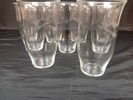21 Delar Äldre glas, slipad dekor.