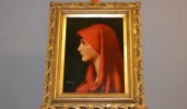 JEAN-JACQUES HENNER. Oljetryck på duk, "Fabiola".