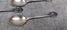 6 Kaffeskedar. Silver, 70gram.