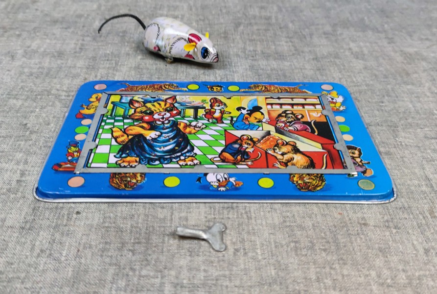 Plåtleksak. Lucky Mouse, Kina, Originalkartong.