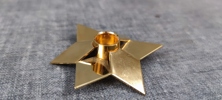 GEORG JENSEN. 2 Ljusstakar för julgransljus, Danmark.