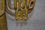 2 Blåsinstrument. Mässing, 1800/1900-talet.