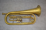 2 Blåsinstrument. Mässing, 1800/1900-talet.