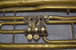 2 Blåsinstrument. Mässing, 1800/1900-talet.