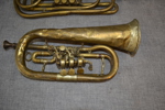 3 Blåsinstrument. Mässing, 1800/1900-talet.