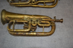3 Blåsinstrument. Mässing, 1800/1900-talet.