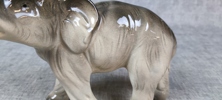 Figurin. Elefant, Porslin, troligtvis Tyskland.