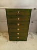 Byrå. 6 Lådor, Grön.