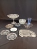 Diverse glas. Bl.a mormorskål m.m.