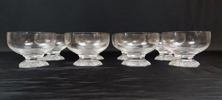8 Dessertskålar. "Classic Rose", Glas, Rosenthal, Tyskland.