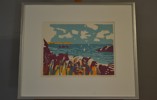 LARS BERTLE. Färglitografi, "Kustmotiv", numrerad 230/250.