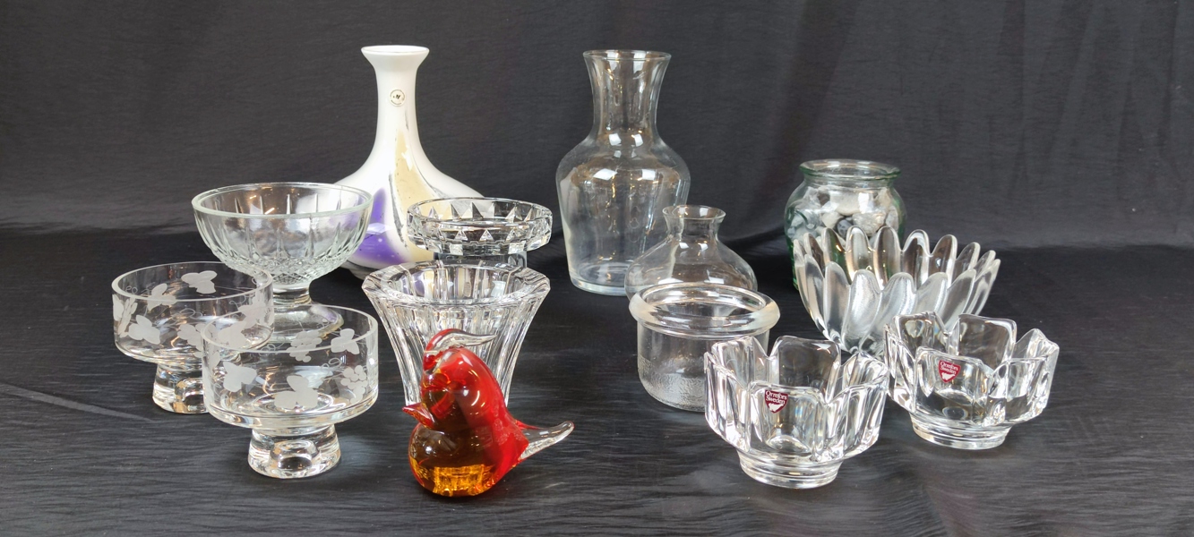 Diverse glas. Orrefors, Reijmyre m.m.