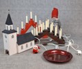 Diverse Jul. Adventsljusstakar & kyrka.