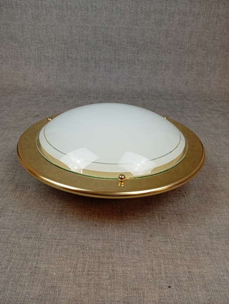 Taklampa, Takplafond, metall & glas.