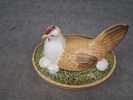 Ägghöna, porslin, Västtyskland, 1900-talet andra hälft.