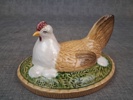 Ägghöna, porslin, Västtyskland, 1900-talet andra hälft.