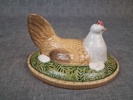 Ägghöna, porslin, Västtyskland, 1900-talet andra hälft.