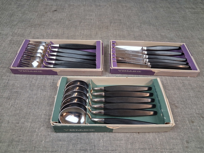 Bakelit-bestick, 6+6+6, "Betina".