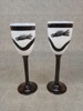 ULRICA HYDMAN-VALLIEN. 2 Vinglas, " Caramba", Kosta Boda. Signerad.