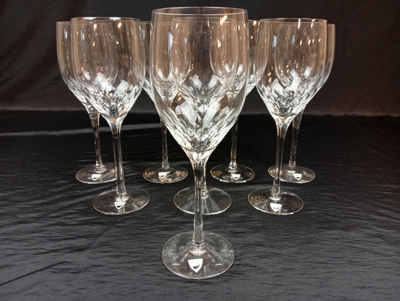 NILS LANDBERG. 8 Vinglas, "Prelude", Orrefors.