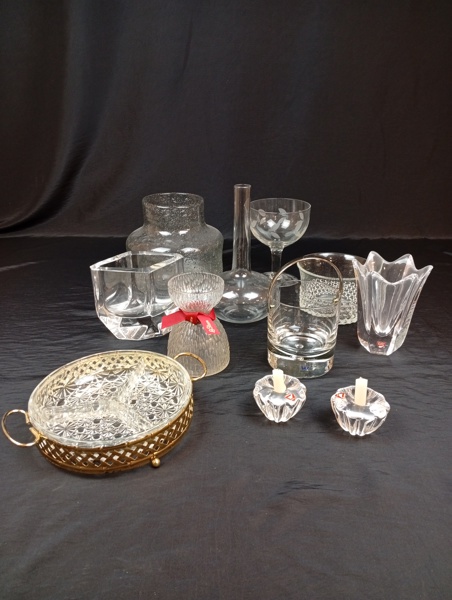 Diverse glas. Bl.a Orrefors, Kosta.