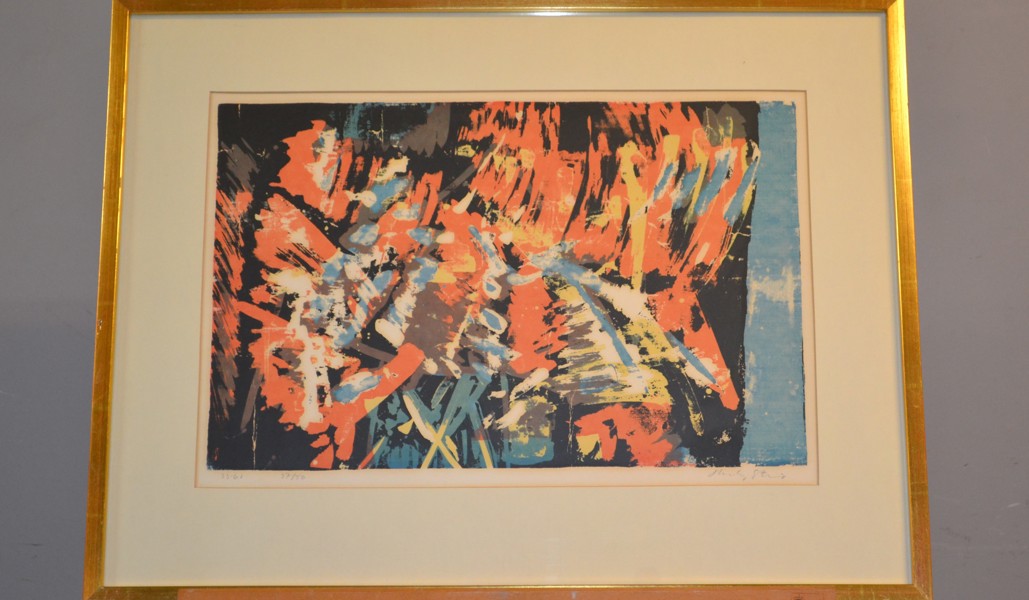 HARDY STRID. Färglitografi, signerad & numrerad 37/50.