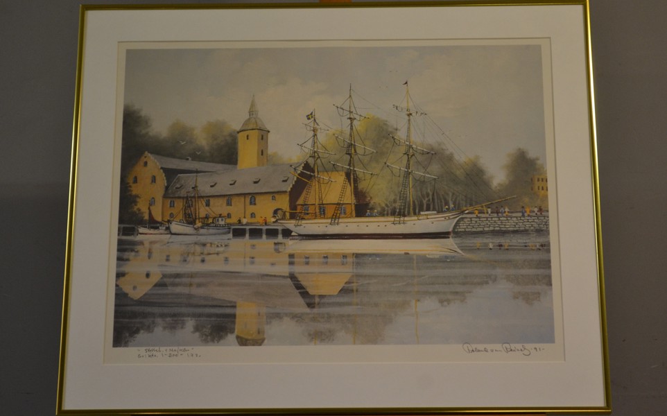 ROLAND VON RAINALS. Färglitografi, "Najaden", signerad, daterad -91 & numrerad 1-100-177