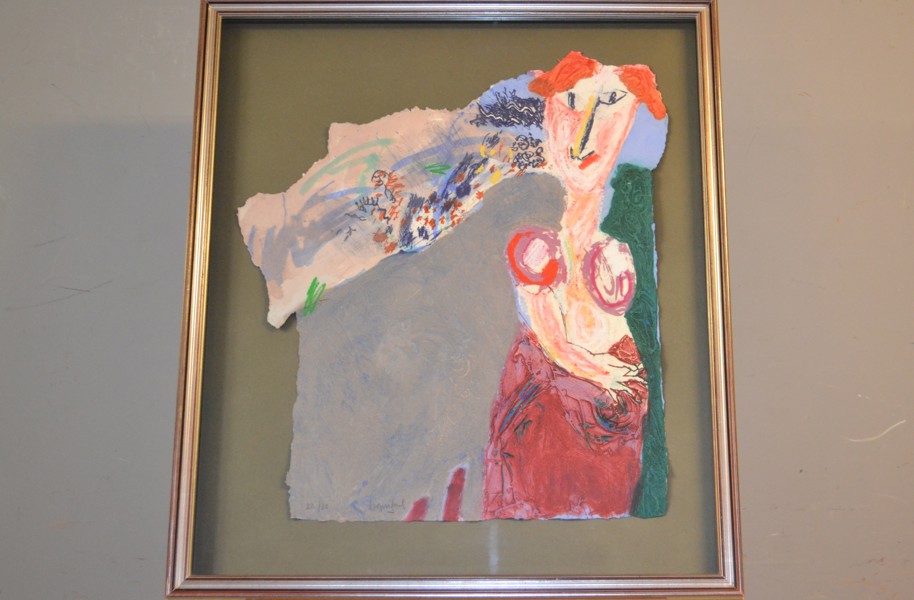 HENRI GUIBAL. Carborundumetsning / blandteknik, signerad & numrerad 22/30.